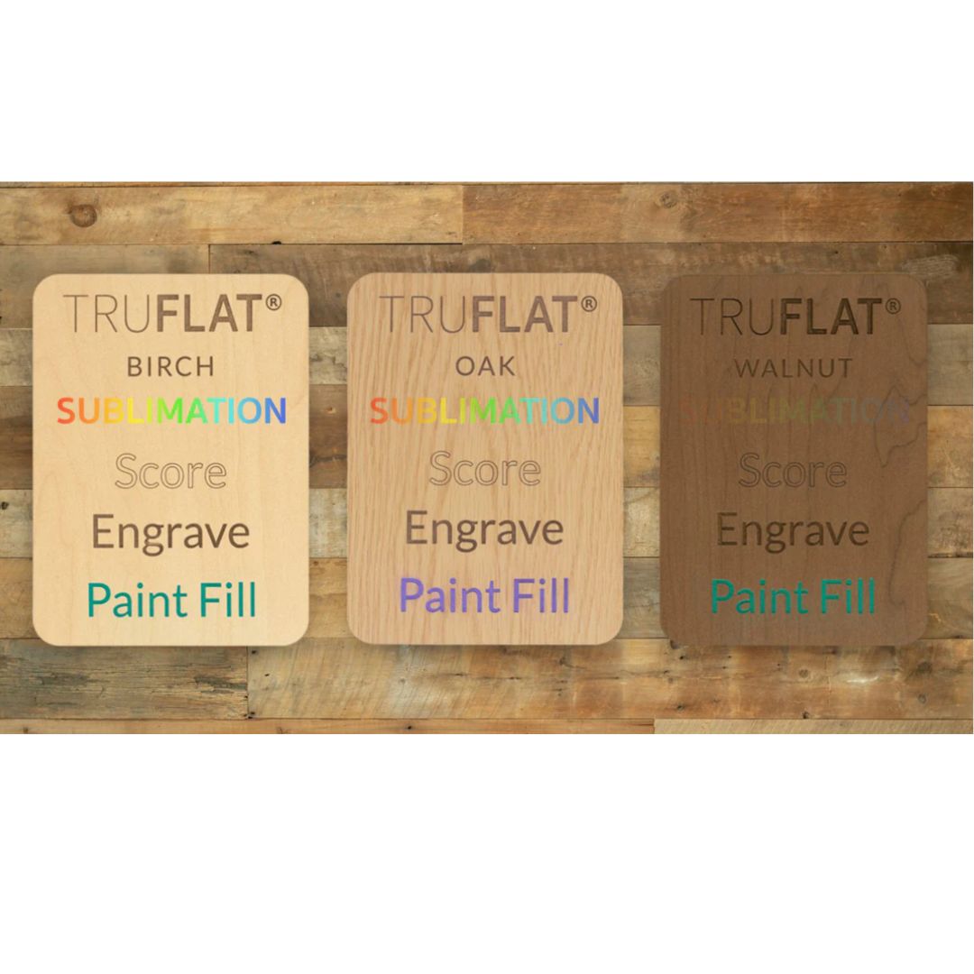 TruFlat® Wood 3 Pack | Engineered  Wood for Laser Cutting | Laser Supply Canada