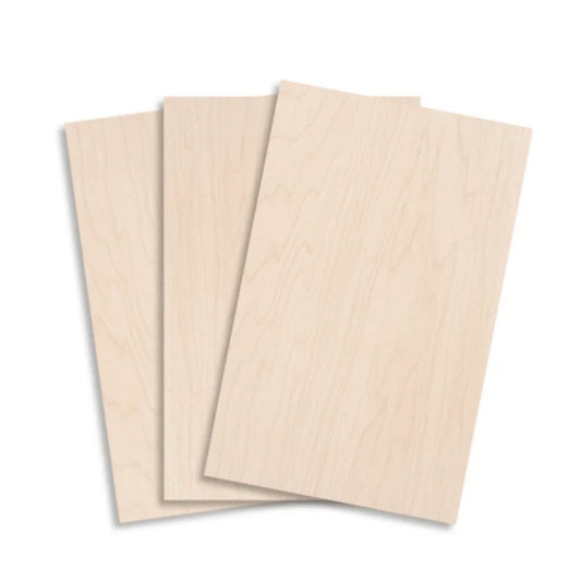 3 pieces of truflat engineered wood for laser cutter 12x19"